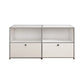 Stainless Steel Sideboard Contemporary Style Storage Dining Sideboard 60"L x 16"W x 30"H Textured White Clearhalo 'buffet_sideboard' 'Buffets & Sideboards' 'furn' 'furn_buffet_sideboard' 'Furniture' 'Kitchen & Dining Furniture' 5470825