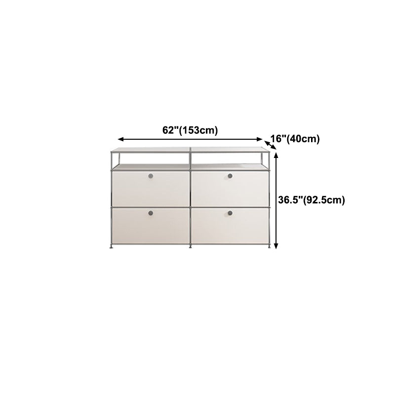 Stainless Steel Sideboard Contemporary Style Storage Dining Sideboard Clearhalo 'buffet_sideboard' 'Buffets & Sideboards' 'furn' 'furn_buffet_sideboard' 'Furniture' 'Kitchen & Dining Furniture' 5470835