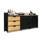 Sideboard in stile moderno Sideboard a 3 cassetti con porta scorrevole per soggiorno