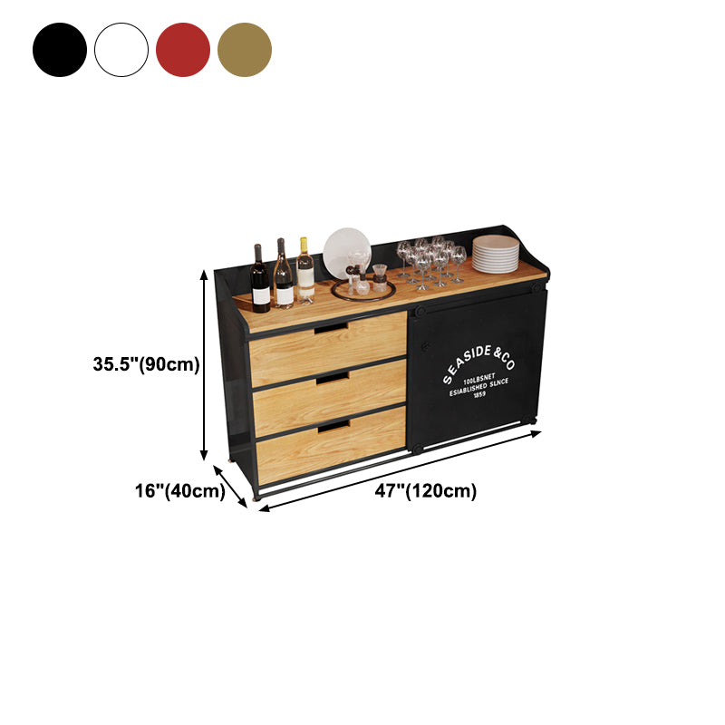 Sideboard in stile moderno Sideboard a 3 cassetti con porta scorrevole per soggiorno