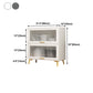 Sideboidale ingegnerizzato in stile Glam Porte in vetro in legno Sideboard per cucina