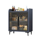Glam Style Sideboard Engineered Wood Storage Dining Sideboard with Glass Door