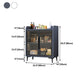 Glam Style Sideboard Engineered Wood Storage Dining Sideboard with Glass Door