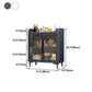 Glam Style Sideboard Engineered Wood Storage Dining Sideboard with Glass Door