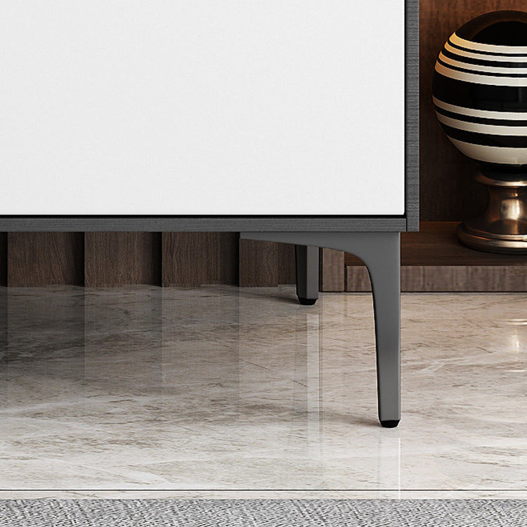 Stone moderno 33,4 "H buffet a buffet a 3 cassetti a 3 cassetto server buffet con porte di vetro