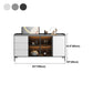 Stone moderno 33,4 "H buffet a buffet a 3 cassetti a 3 cassetto server buffet con porte di vetro