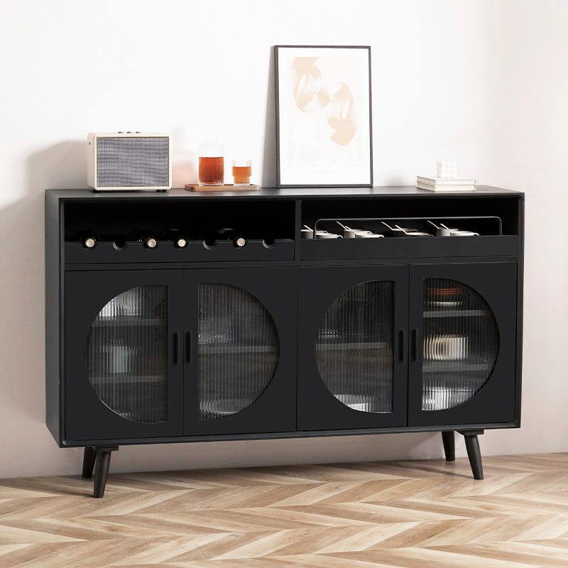 Moderno legno 39 "h sideboard buffet sala da pranzo buffet server con porte di vetro