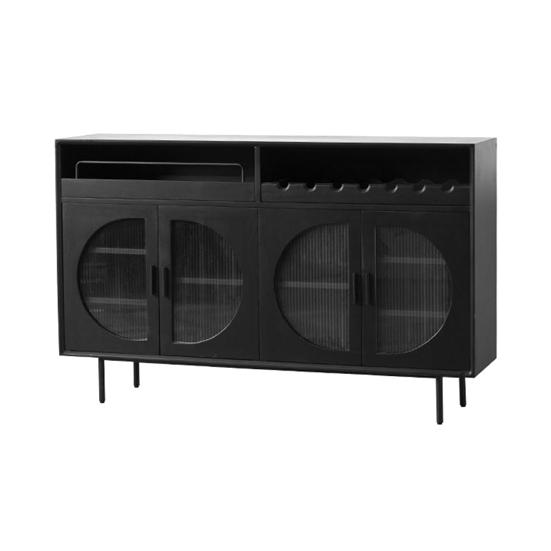 Moderno legno 39 "h sideboard buffet sala da pranzo buffet server con porte di vetro
