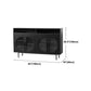 Moderno legno 39 "h sideboard buffet sala da pranzo buffet server con porte di vetro