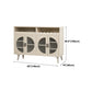 Moderno legno 39 "h sideboard buffet sala da pranzo buffet server con porte di vetro