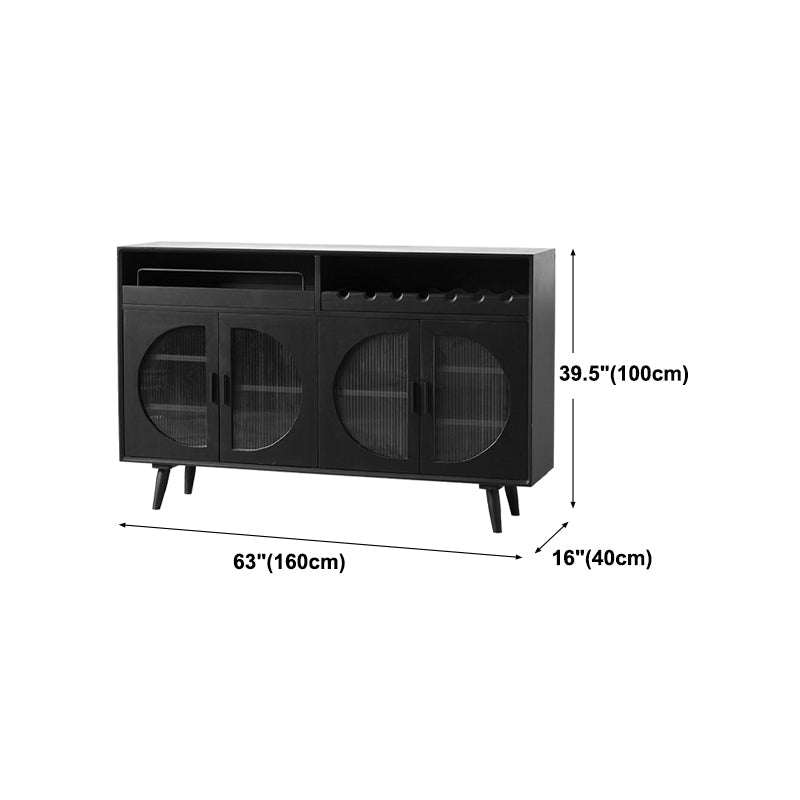 Moderno legno 39 "h sideboard buffet sala da pranzo buffet server con porte di vetro