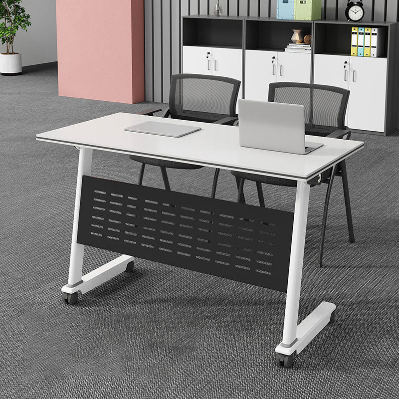 Contemporary Manufactured Wood Office Desk Rectangular Desk with Wheels 47.2"L x 23.6"W x 29.5"H Clearhalo 'furn' 'furn_office_desk' 'Furniture' 'Office Desks' 'Office Furniture' 'office_desk' 5471349