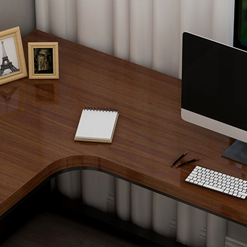 Scrivania di scrittura in stile industriale in legno massiccio a forma di ufficio