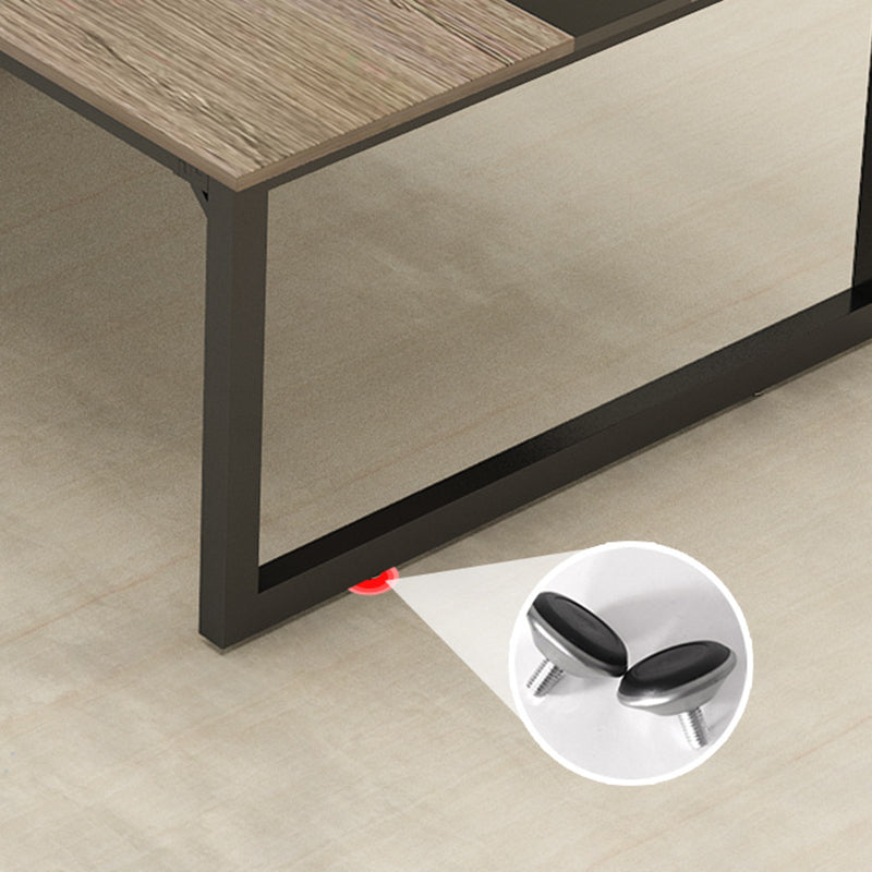 Modern Style Manufactured Wood Office Desk Rectangular Desk with Metal Sled Clearhalo 'furn' 'furn_office_desk' 'Furniture' 'Office Desks' 'Office Furniture' 'office_desk' 5471506