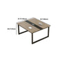Modern Style Manufactured Wood Office Desk Rectangular Desk with Metal Sled Clearhalo 'furn' 'furn_office_desk' 'Furniture' 'Office Desks' 'Office Furniture' 'office_desk' 5471510