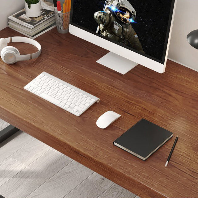 Rectangular Desk Solid Wood Top Black Metal Legs for Bedroom Clearhalo 'furn' 'furn_office_desk' 'Furniture' 'Office Desks' 'Office Furniture' 'office_desk' 5471562