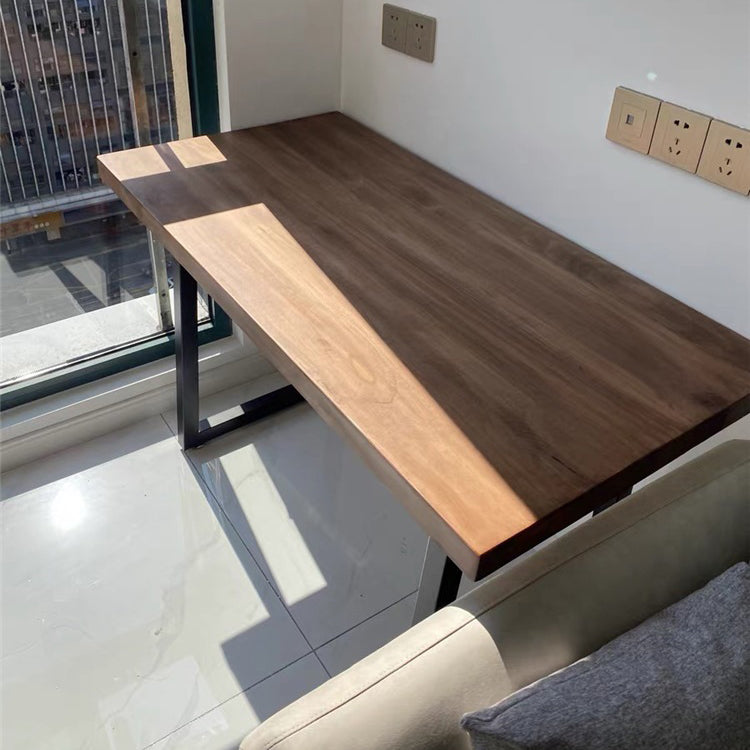 Rectangular Desk Solid Wood Top Black Metal Legs for Bedroom Clearhalo 'furn' 'furn_office_desk' 'Furniture' 'Office Desks' 'Office Furniture' 'office_desk' 5471565