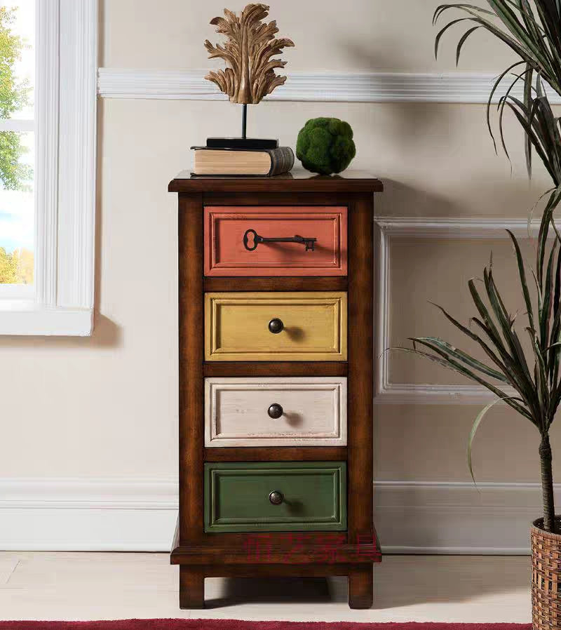 Cassa di lingerie in legno massiccio tradizionale stoccaggio verticale per la camera da letto