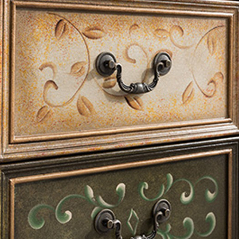 ソリッドウッドランジェリーチェスト伝統的なスタイルのベッドルーム垂直貯蔵箱