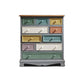Wooden Storage Chest Dresser Retro Style Bedroom Storage Chest with Drawers