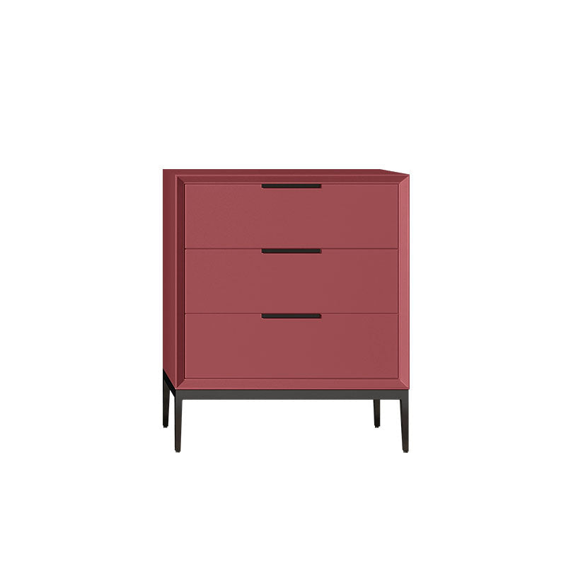 3 / 4 / 5 Drawers Wooden Storage Chest Dresser Modern Style Bedroom Chest 20"L x 16"W x 24"H Purple-Red Clearhalo 'Bedroom Furniture' 'Dressers & Chests' 'dressers_chests' 'furn' 'furn_dressers_chests' 'Furniture' 5471708