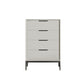 3 / 4 / 5 Drawers Wooden Storage Chest Dresser Modern Style Bedroom Chest 20"L x 16"W x 30"H Cream Gray Clearhalo 'Bedroom Furniture' 'Dressers & Chests' 'dressers_chests' 'furn' 'furn_dressers_chests' 'Furniture' 5471716