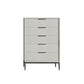 3 / 4 / 5 Drawers Wooden Storage Chest Dresser Modern Style Bedroom Chest 20"L x 16"W x 35"H Cream Gray Clearhalo 'Bedroom Furniture' 'Dressers & Chests' 'dressers_chests' 'furn' 'furn_dressers_chests' 'Furniture' 5471717