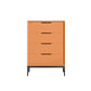 3 / 4 / 5 Drawers Wooden Storage Chest Dresser Modern Style Bedroom Chest 20"L x 16"W x 30"H Orange Clearhalo 'Bedroom Furniture' 'Dressers & Chests' 'dressers_chests' 'furn' 'furn_dressers_chests' 'Furniture' 5471721