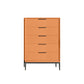 3 / 4 / 5 Drawers Wooden Storage Chest Dresser Modern Style Bedroom Chest 20"L x 16"W x 35"H Orange Clearhalo 'Bedroom Furniture' 'Dressers & Chests' 'dressers_chests' 'furn' 'furn_dressers_chests' 'Furniture' 5471723
