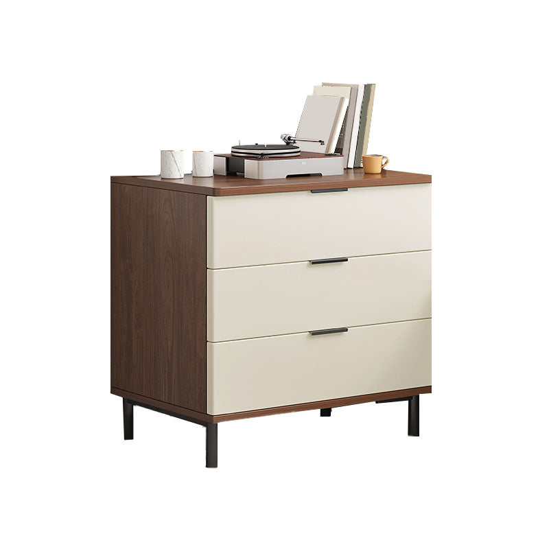 Bedroom Wooden Storage Chest Dresser Modern Style Storage Chest with Drawers 24"L x 14"W x 24"H Walnut Clearhalo 'Bedroom Furniture' 'Dressers & Chests' 'dressers_chests' 'furn' 'furn_dressers_chests' 'Furniture' 5471731