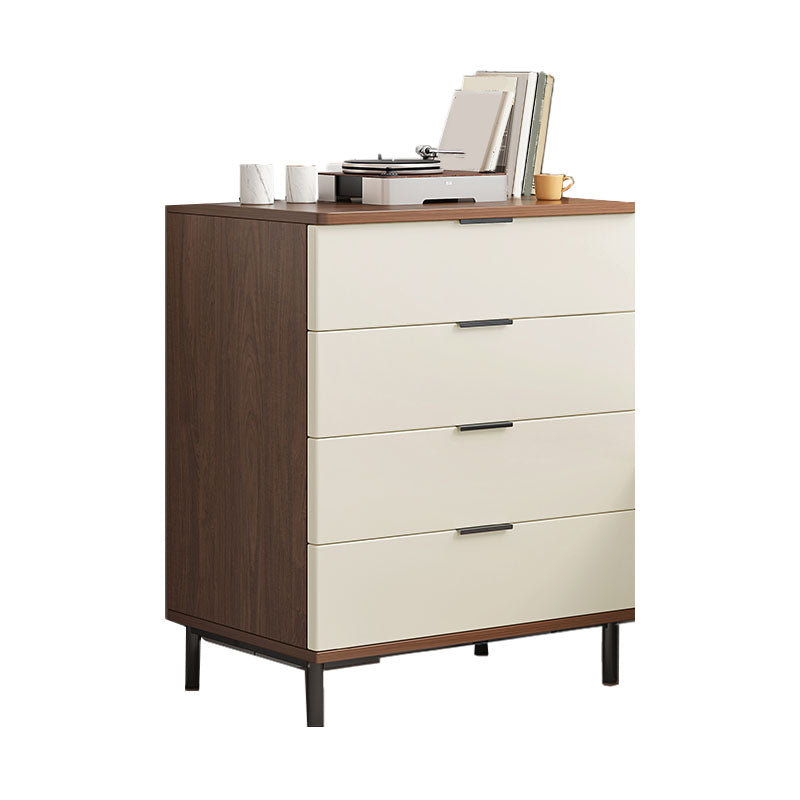Bedroom Wooden Storage Chest Dresser Modern Style Storage Chest with Drawers 24"L x 14"W x 31"H Walnut Clearhalo 'Bedroom Furniture' 'Dressers & Chests' 'dressers_chests' 'furn' 'furn_dressers_chests' 'Furniture' 5471733