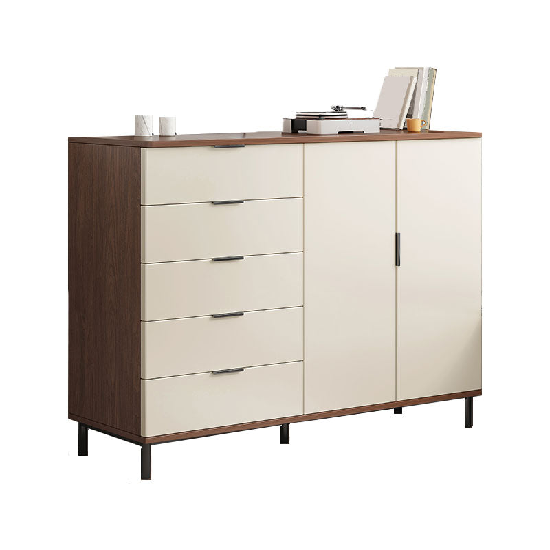 Bedroom Wooden Storage Chest Dresser Modern Style Storage Chest with Drawers 47"L x 14"W x 37"H Walnut Clearhalo 'Bedroom Furniture' 'Dressers & Chests' 'dressers_chests' 'furn' 'furn_dressers_chests' 'Furniture' 5471741