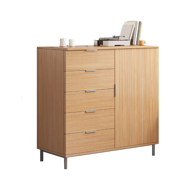 Bedroom Wooden Storage Chest Dresser Modern Style Storage Chest with Drawers 31"L x 14"W x 37"H Natural Clearhalo 'Bedroom Furniture' 'Dressers & Chests' 'dressers_chests' 'furn' 'furn_dressers_chests' 'Furniture' 5471747