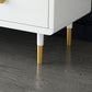 Commode double en bois pour chambre à coucher, commode de rangement blanche et grise avec tiroirs