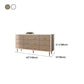 Commode double en bois pour chambre à coucher, commode de rangement blanche et grise avec tiroirs