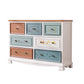 Bedroom Wooden Storage Chest Retro Storage Chest Dresser with Multi Drawers