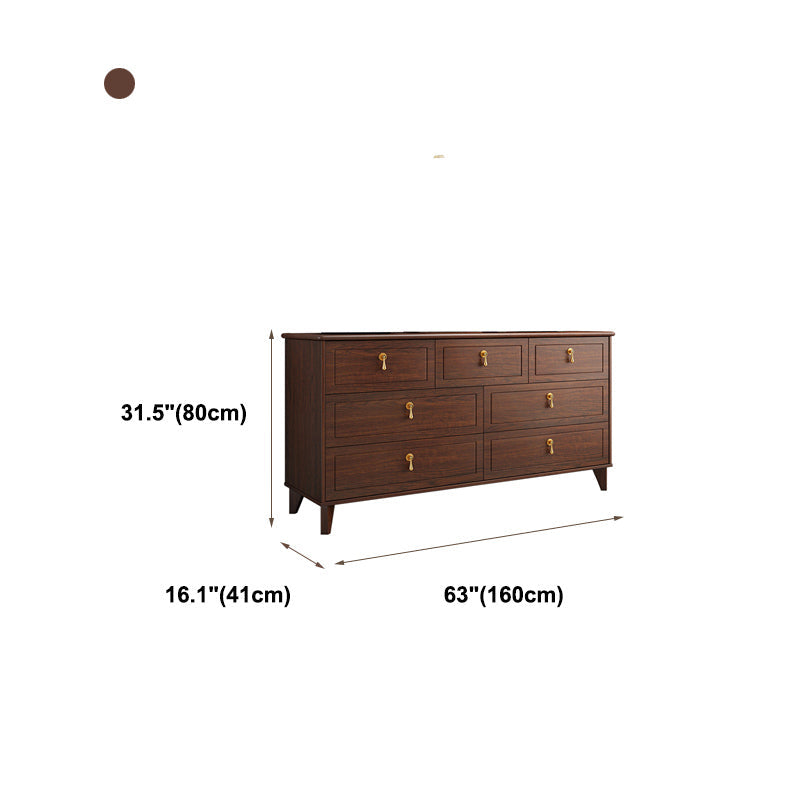 Classic Glam Wood Dresser Bruin Dresser met lade voor slaapkamer