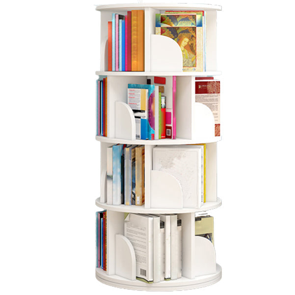 Modern Artificial Wood Bookcase Cylinder Bookshelf for Home Office