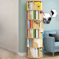 Modern Artificial Wood Bookcase Cylinder Bookshelf for Home Office