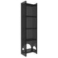 Acrylic Closed Back Storage Bookshelf Nordic Home Office Standard Bookcase 15.7"L x 9.8"W x 59.8"H Black Clearhalo 'Bookcases' 'furn' 'furn_bookcases' 'Furniture' 'Office Furniture' 5472009