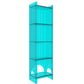 Acrylic Closed Back Storage Bookshelf Nordic Home Office Standard Bookcase 15.7"L x 9.8"W x 59.8"H Lake Blue Clearhalo 'Bookcases' 'furn' 'furn_bookcases' 'Furniture' 'Office Furniture' 5472011