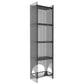 Acrylic Closed Back Storage Bookshelf Nordic Home Office Standard Bookcase 15.7"L x 9.8"W x 59.8"H Grey Clearhalo 'Bookcases' 'furn' 'furn_bookcases' 'Furniture' 'Office Furniture' 5472014