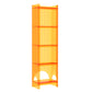 Acrylic Closed Back Storage Bookshelf Nordic Home Office Standard Bookcase 15.7"L x 9.8"W x 59.8"H Orange Clearhalo 'Bookcases' 'furn' 'furn_bookcases' 'Furniture' 'Office Furniture' 5472016