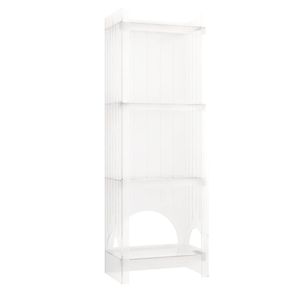 Acrylic Closed Back Storage Bookshelf Nordic Home Office Standard Bookcase 15.7"L x 9.8"W x 46.5"H Clear Clearhalo 'Bookcases' 'furn' 'furn_bookcases' 'Furniture' 'Office Furniture' 5472017