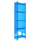 Acrylic Closed Back Storage Bookshelf Nordic Home Office Standard Bookcase 15.7"L x 9.8"W x 59.8"H Sky Blue Clearhalo 'Bookcases' 'furn' 'furn_bookcases' 'Furniture' 'Office Furniture' 5472021