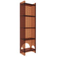 Acrylic Closed Back Storage Bookshelf Nordic Home Office Standard Bookcase 15.7"L x 9.8"W x 59.8"H Tan Clearhalo 'Bookcases' 'furn' 'furn_bookcases' 'Furniture' 'Office Furniture' 5472023