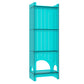 Acrylic Closed Back Storage Bookshelf Nordic Home Office Standard Bookcase 15.7"L x 9.8"W x 46.5"H Lake Blue Clearhalo 'Bookcases' 'furn' 'furn_bookcases' 'Furniture' 'Office Furniture' 5472024