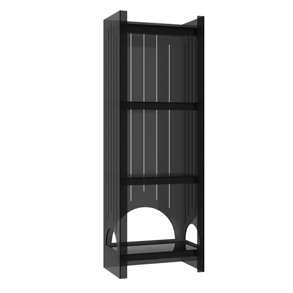 Acrylic Closed Back Storage Bookshelf Nordic Home Office Standard Bookcase 15.7"L x 9.8"W x 46.5"H Black Clearhalo 'Bookcases' 'furn' 'furn_bookcases' 'Furniture' 'Office Furniture' 5472030