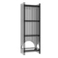 Acrylic Closed Back Storage Bookshelf Nordic Home Office Standard Bookcase 15.7"L x 9.8"W x 46.5"H Grey Clearhalo 'Bookcases' 'furn' 'furn_bookcases' 'Furniture' 'Office Furniture' 5472031