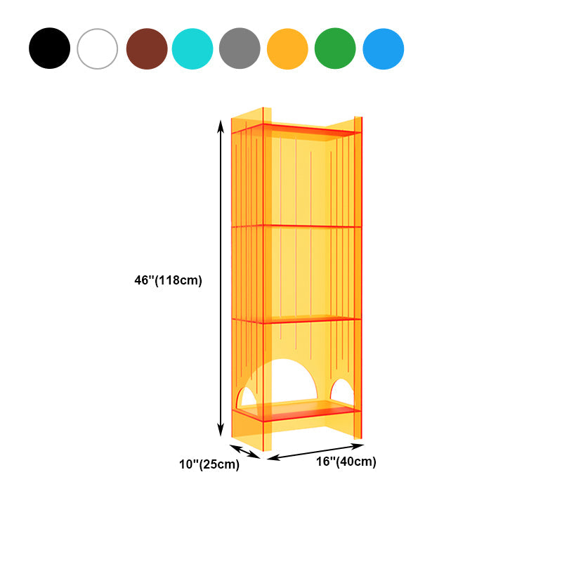 Acrylic Closed Back Storage Bookshelf Nordic Home Office Standard Bookcase Clearhalo 'Bookcases' 'furn' 'furn_bookcases' 'Furniture' 'Office Furniture' 5472033